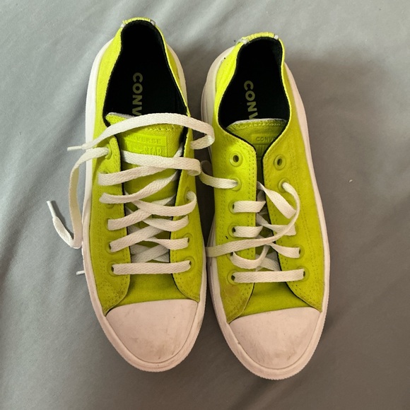 Converse Women's Neon Lime Low-Top Platform Sneakers - Picture 3 of 3